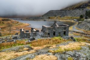 An abandoned slate quarry in the UK