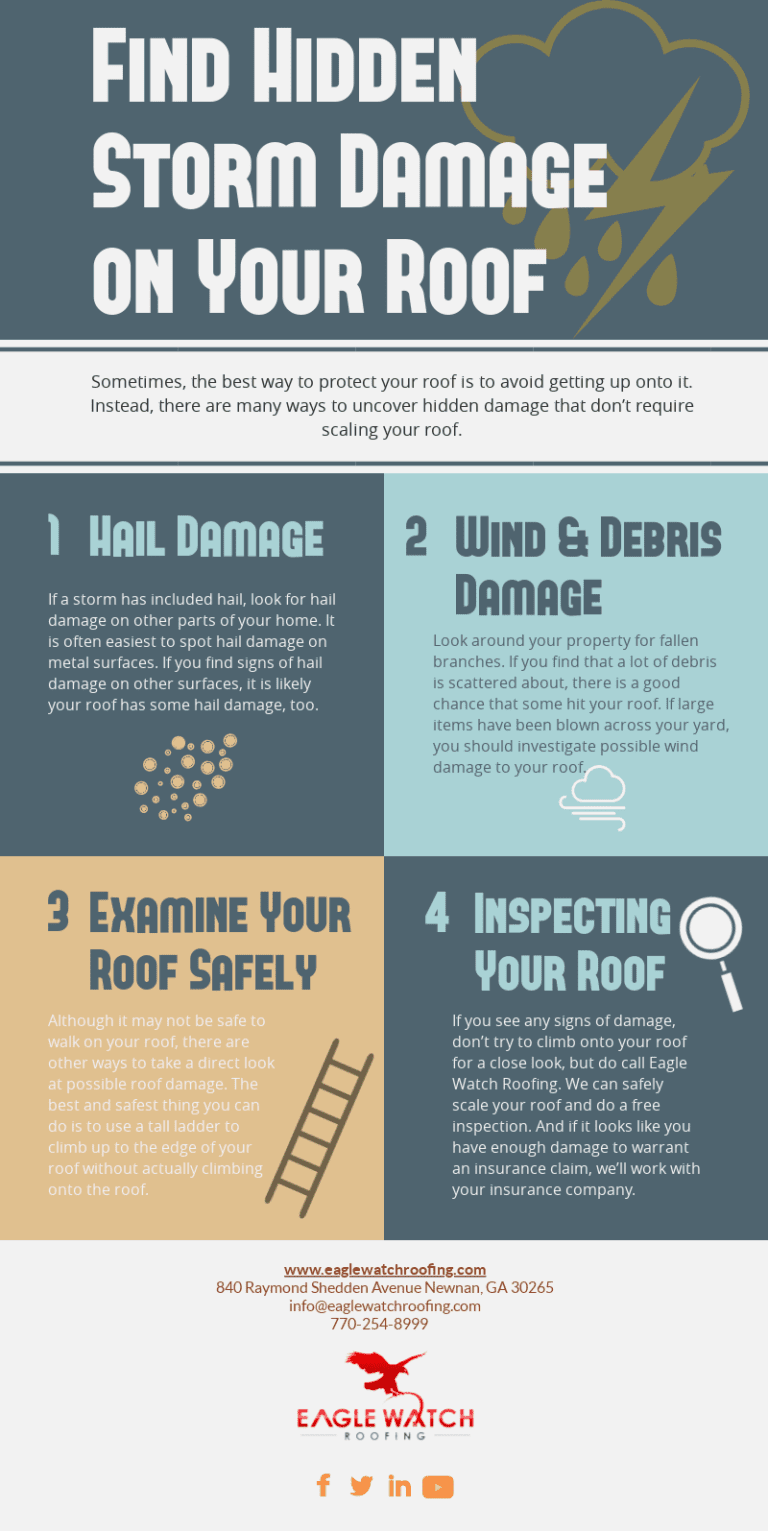 How to Find Hidden Storm Damage on Your Roof - Eagle Watch Roofing