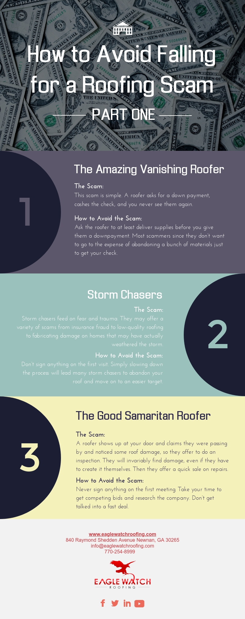 How to Avoid Falling for a Roofing Scam - Part One [infographic]