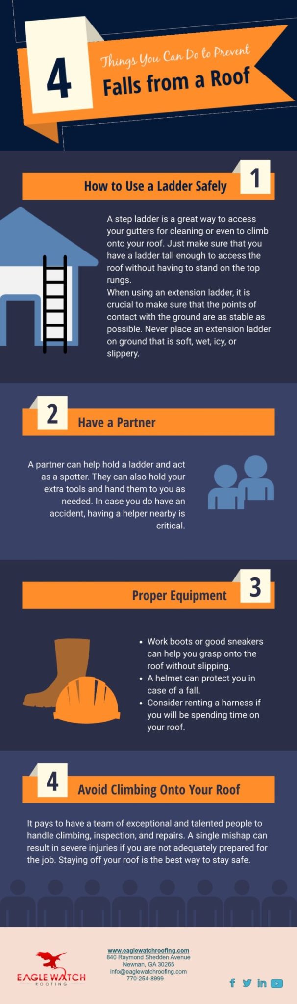 Ways to Prevent Falls On Your Roof [infographic]