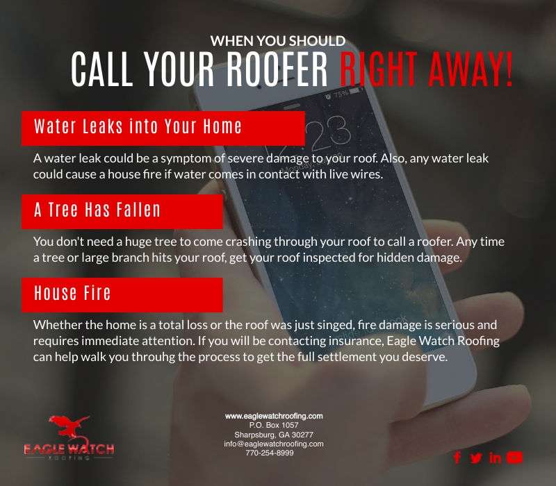 When You Should Call Your Roofer Right Away [infographic]