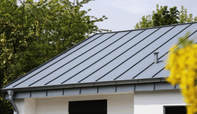 Standing seam metal roofing installation