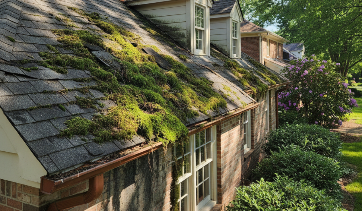 moss damage roof repair