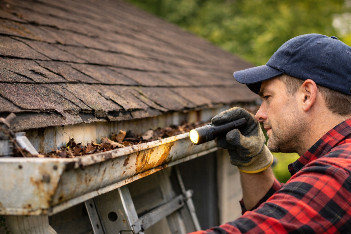Existing gutters inspection