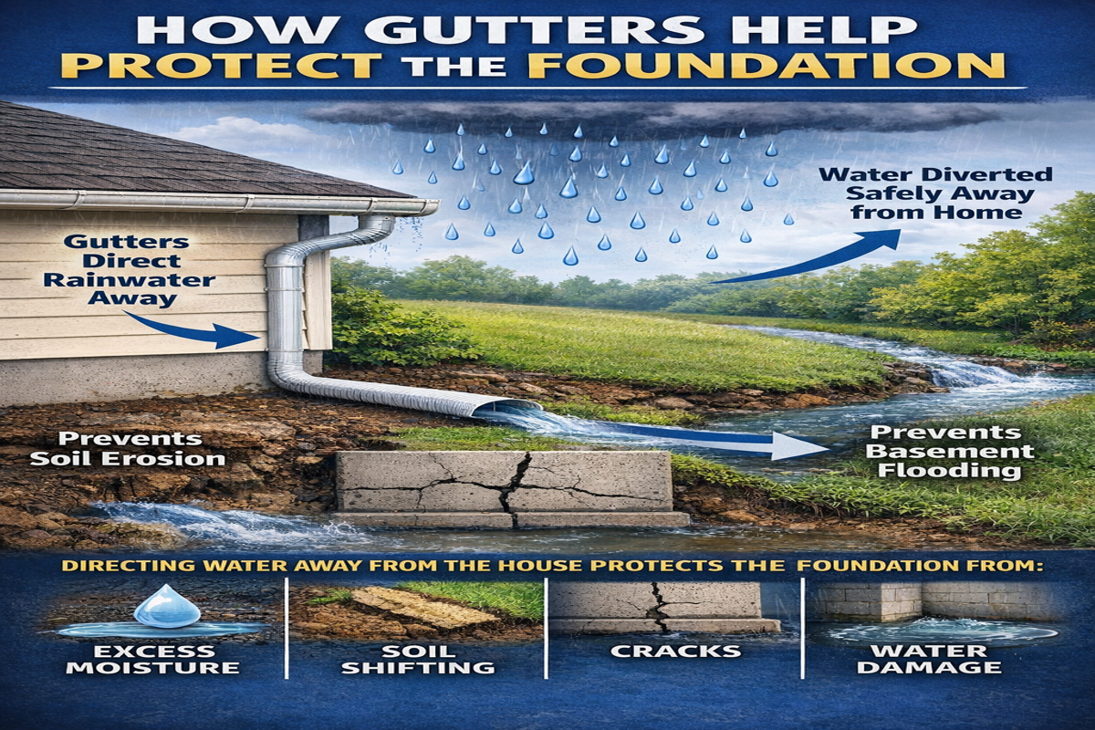How Gutters Help Protect the Foundation