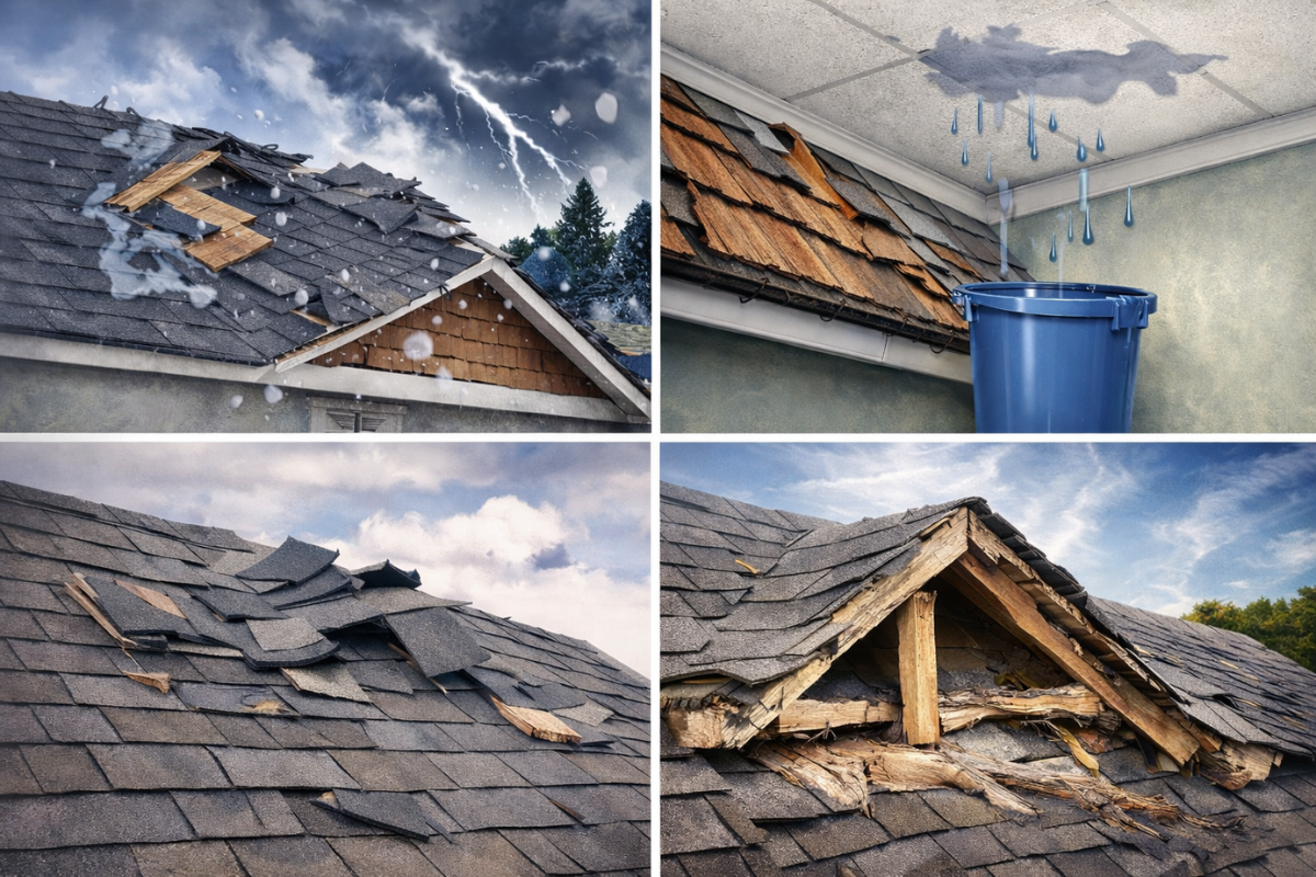 Types of roof damage for insurance claims