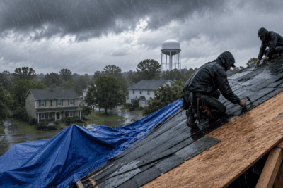 What If It Rains During Roof Installation in Newnan, GA?