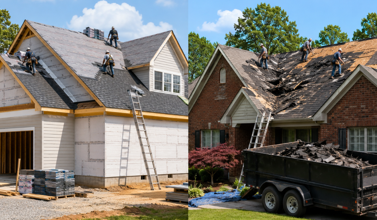 New Roof Installation vs. Roof Replacement